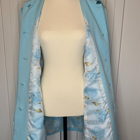Ellabee Blue Spring Coat MED - Picture 3 of 11